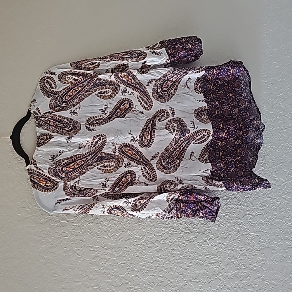 Lucky brand peasant style blouse - Picture 2 of 6